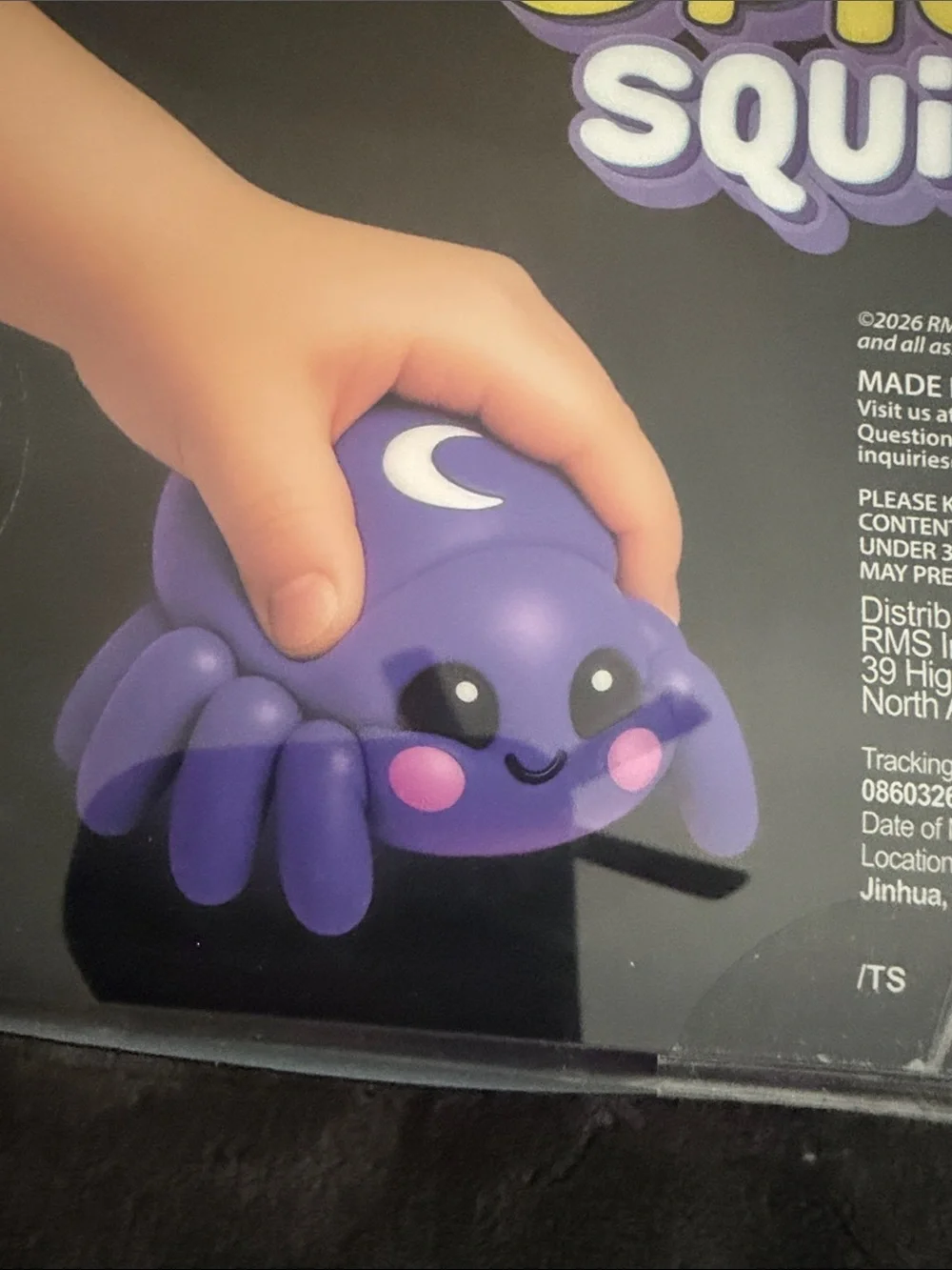 Purple Spider Squishy Toy for Kids NWT authentic